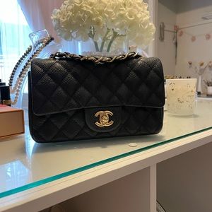 Chanel mini rectangle caviar
